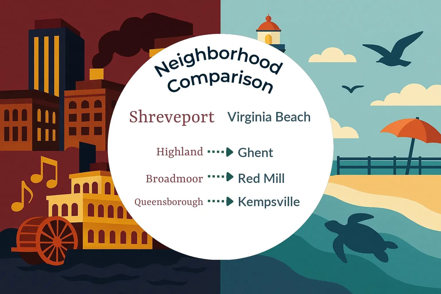 Shreveport vs Virginia Beach Neighborhood Comparison