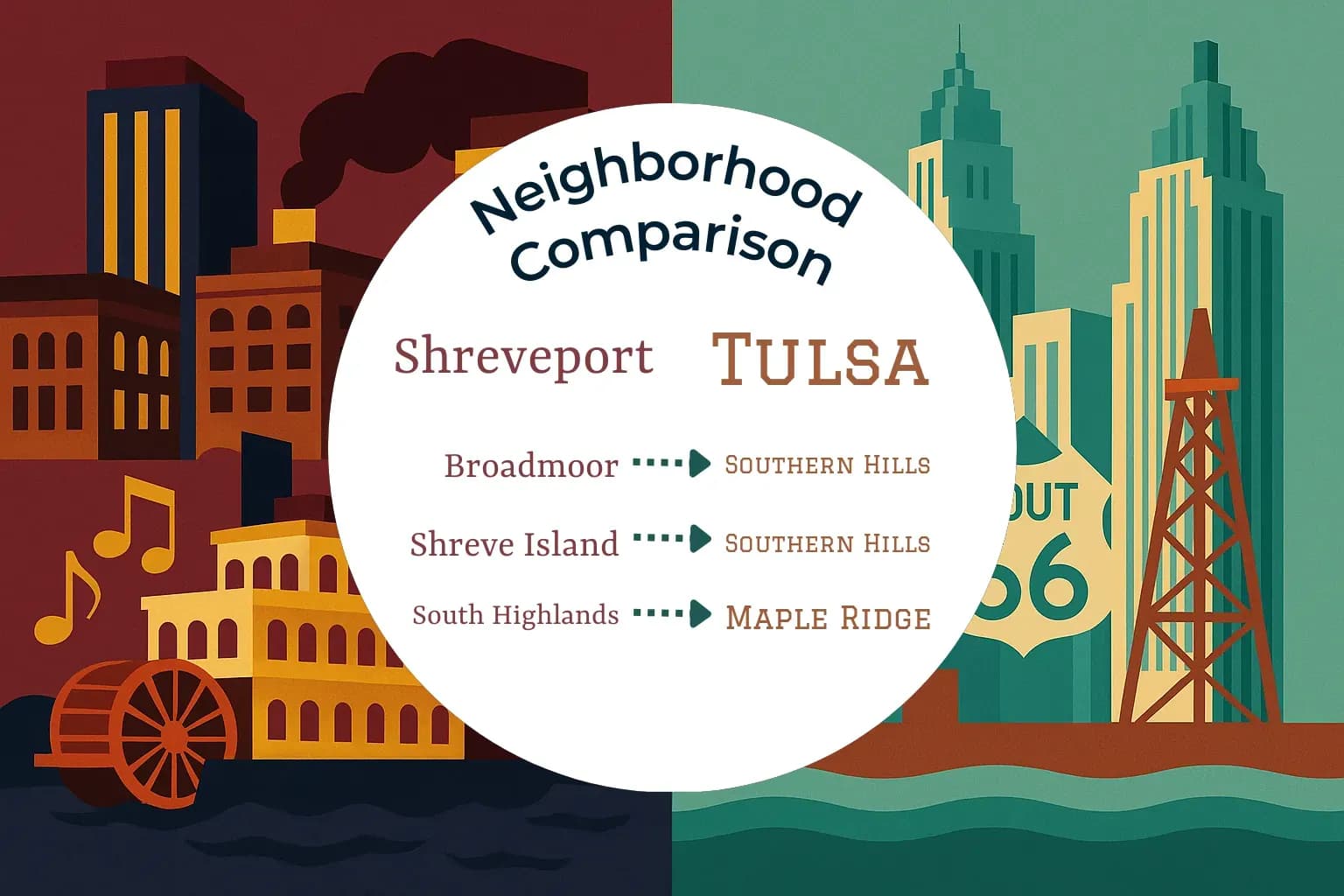 Shreveport vs Tulsa Neighborhood Comparison