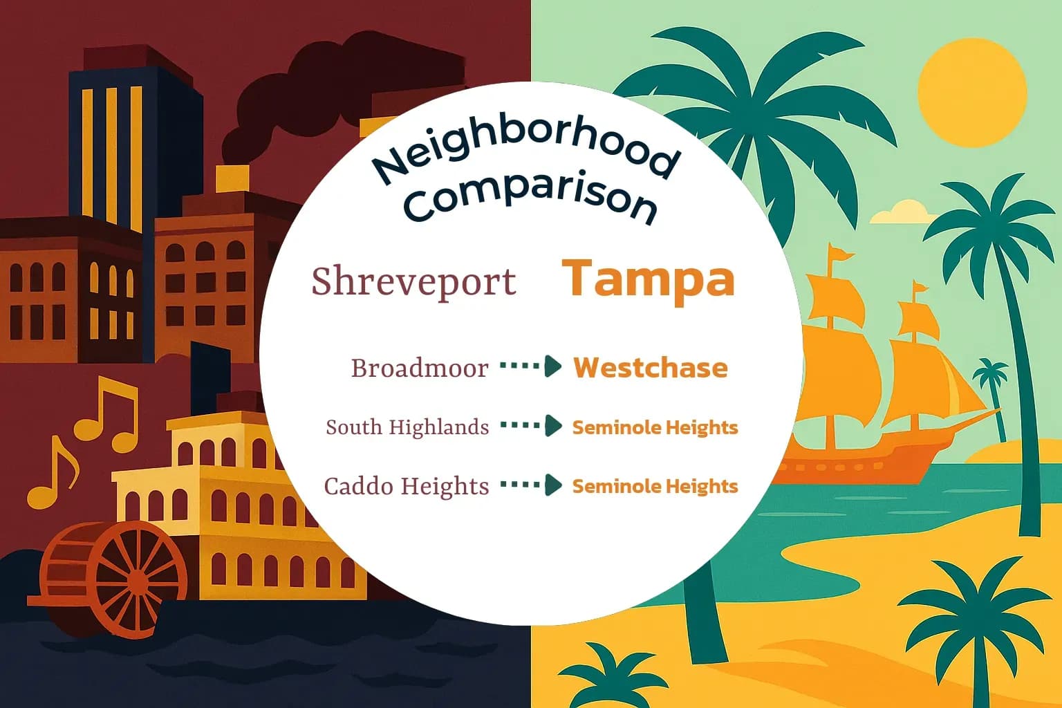 Shreveport vs Tampa Neighborhood Comparison