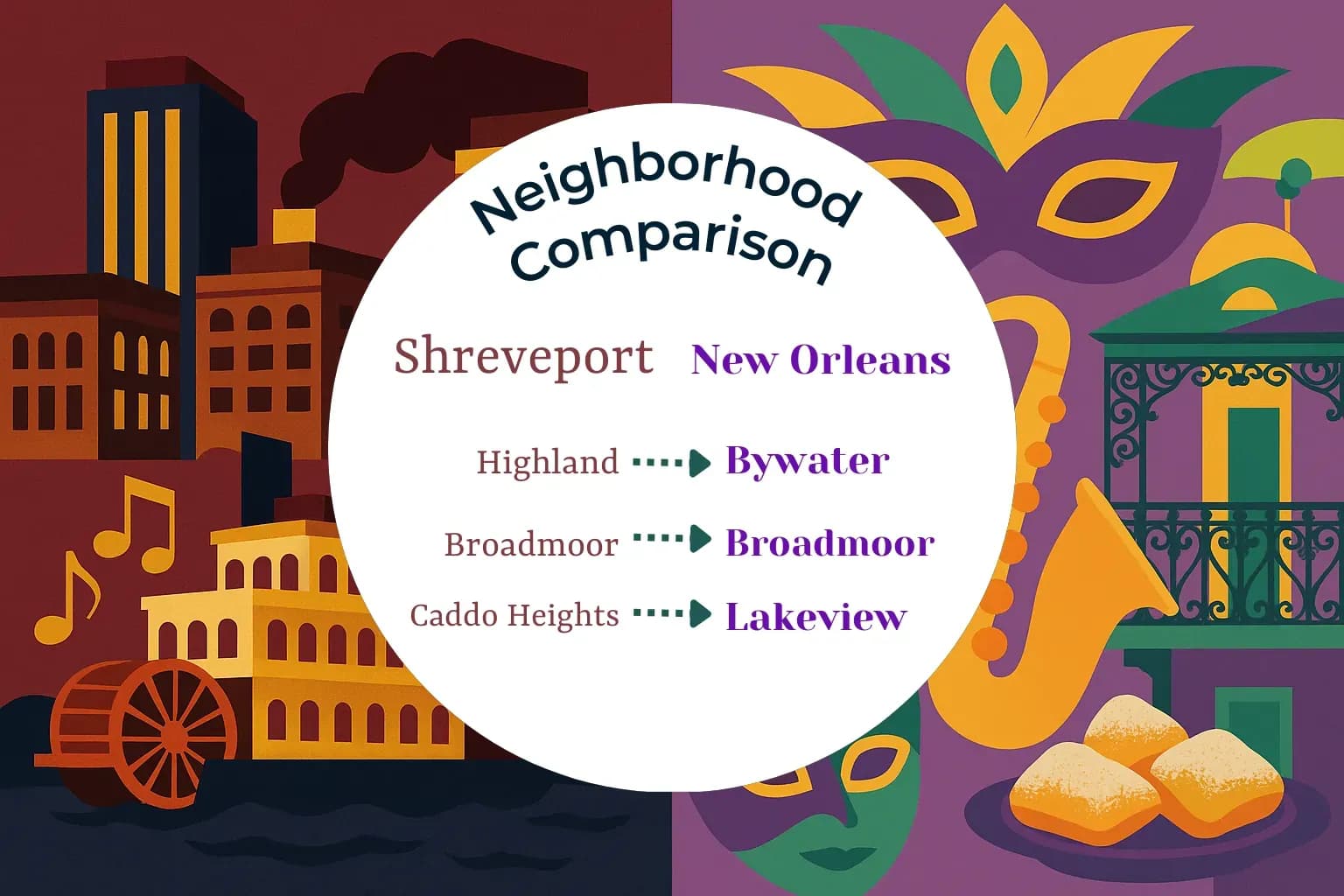 Shreveport vs New Orleans Neighborhood Comparison