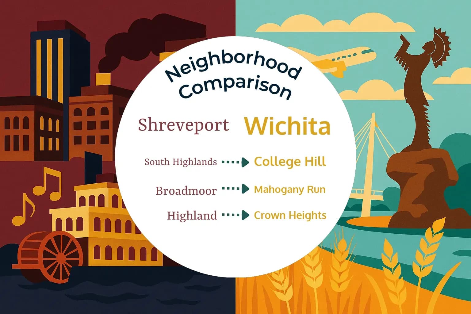 Shreveport vs Wichita Neighborhood Comparison