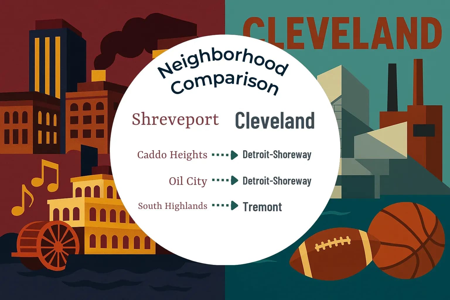 Shreveport vs Cleveland Neighborhood Comparison