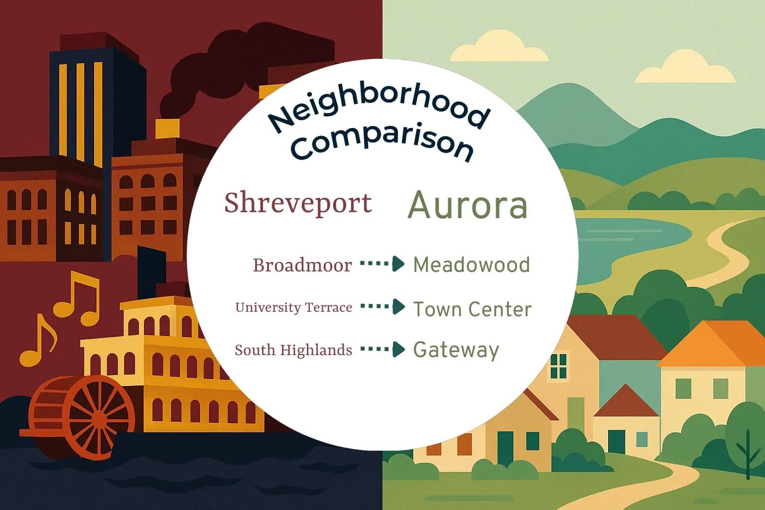 Shreveport vs Aurora Neighborhood Comparison