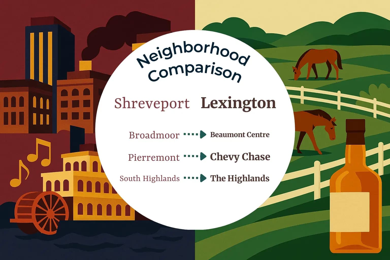Shreveport vs Lexington Neighborhood Comparison