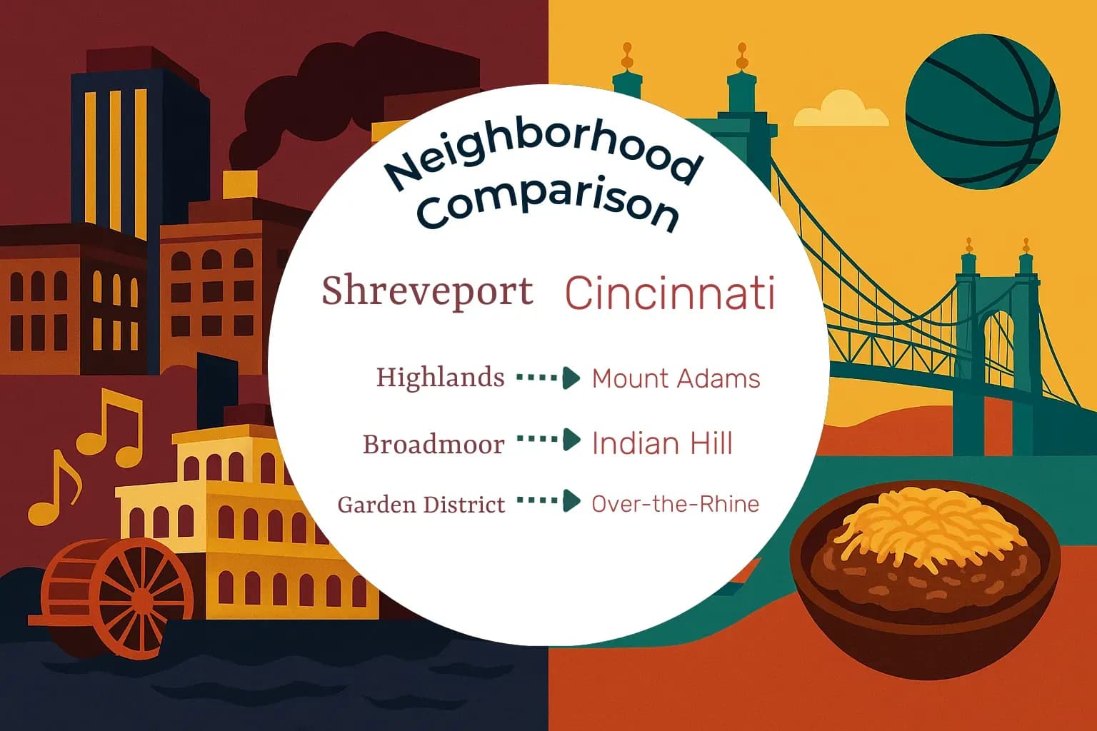 Shreveport vs Cincinnati Neighborhood Comparison