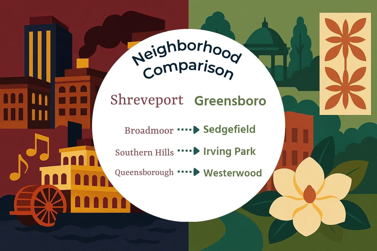 Shreveport vs Greensboro Neighborhood Comparison