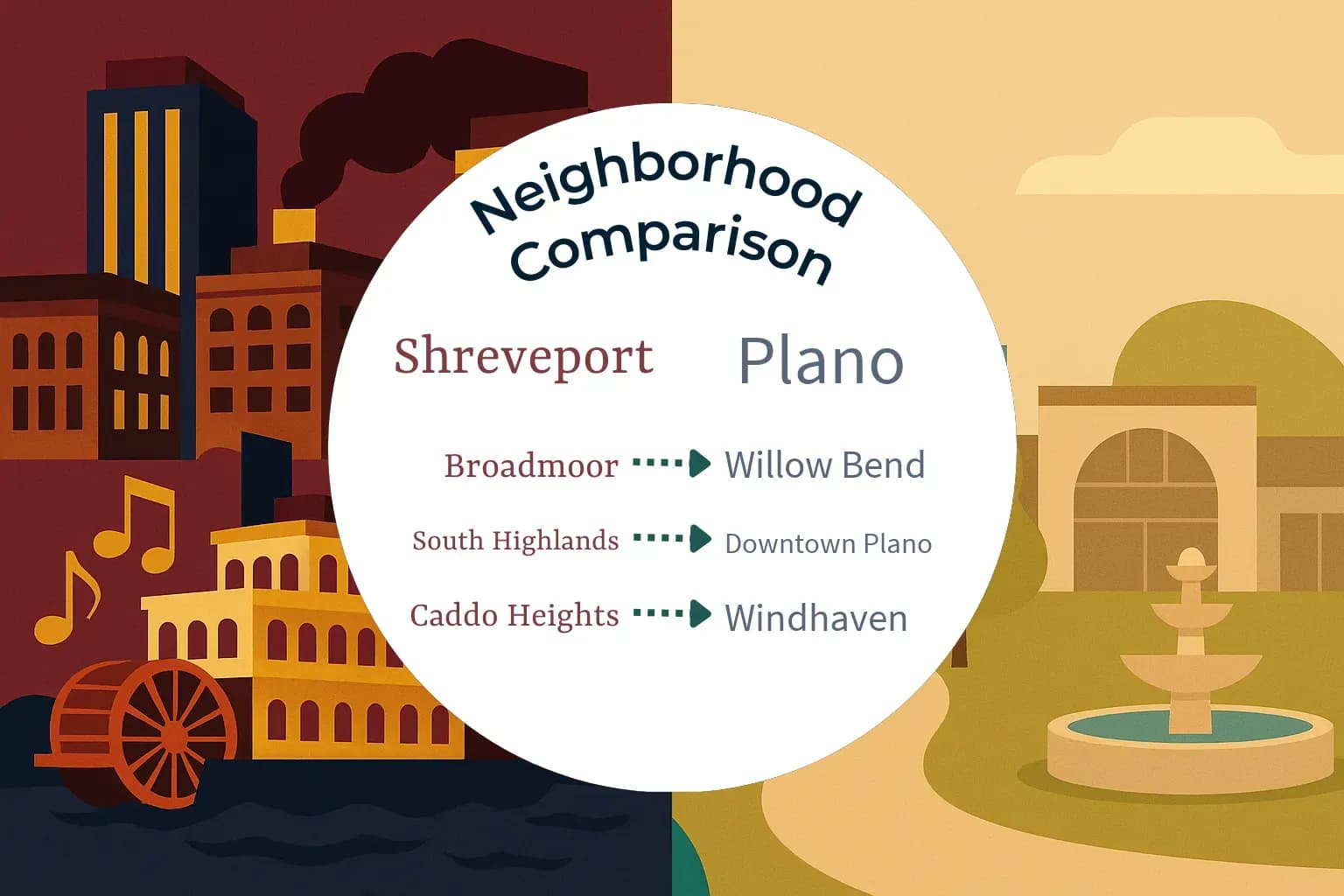 Shreveport vs Plano Neighborhood Comparison