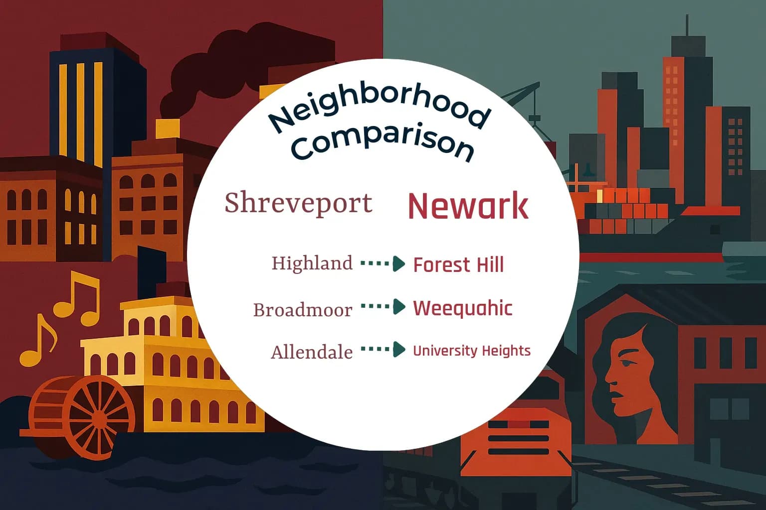 Shreveport vs Newark Neighborhood Comparison