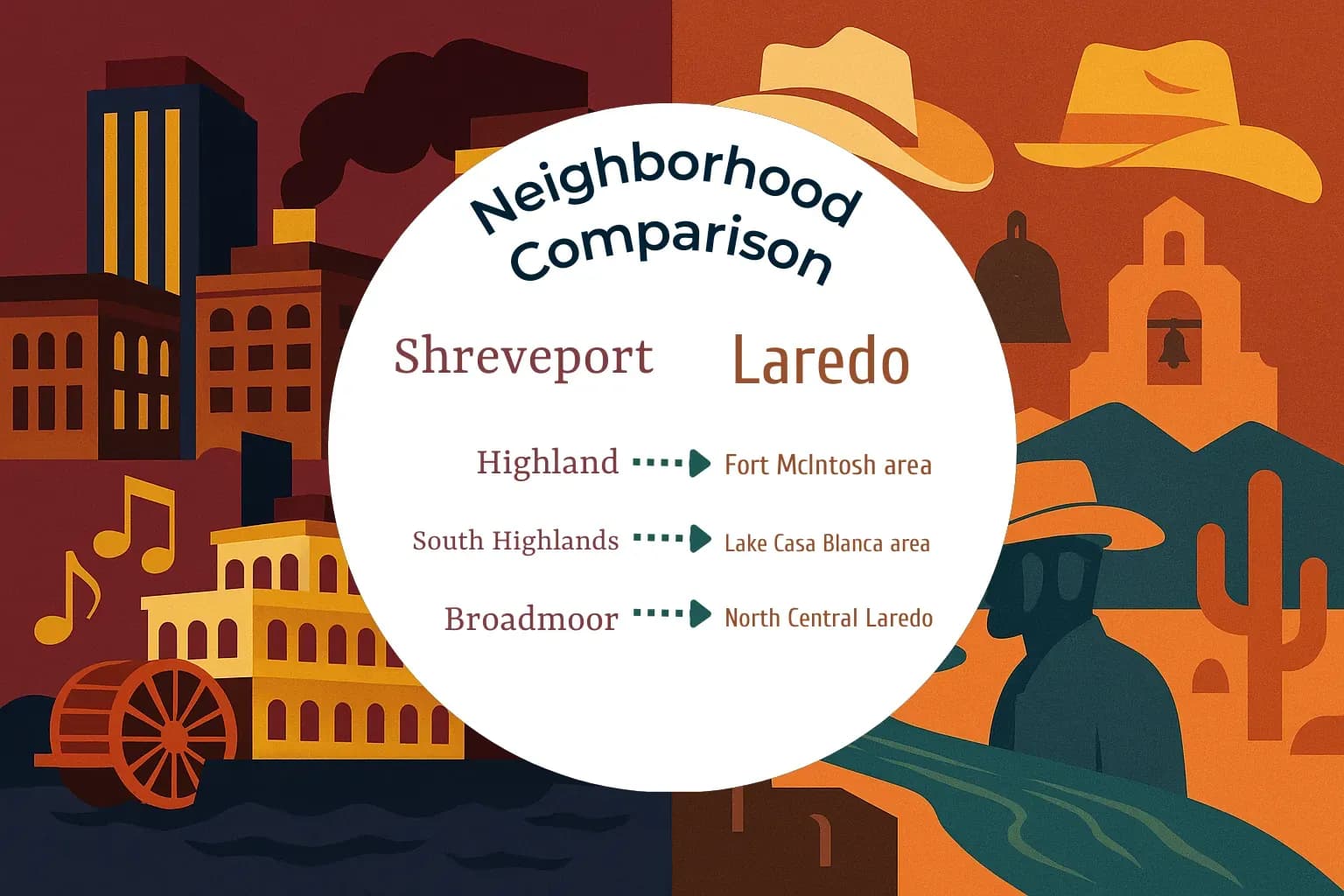 Shreveport vs Laredo Neighborhood Comparison