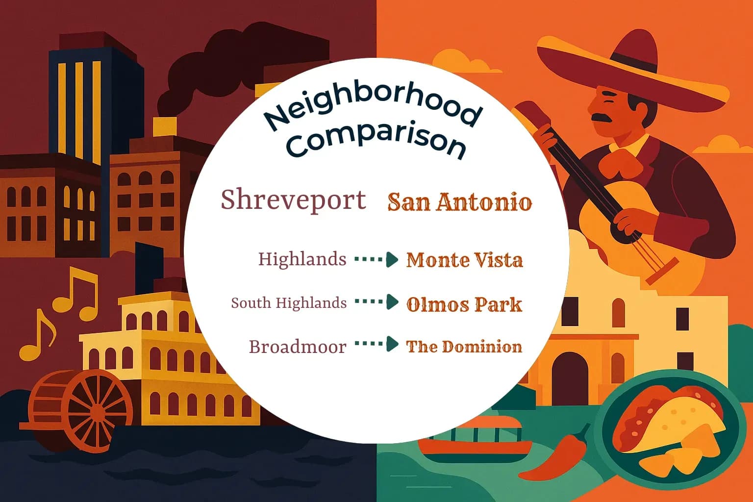 Shreveport vs San Antonio Neighborhood Comparison