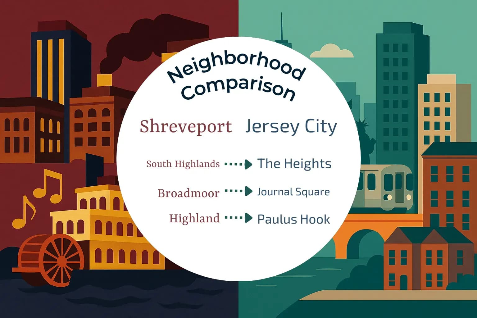 Shreveport vs Jersey City Neighborhood Comparison