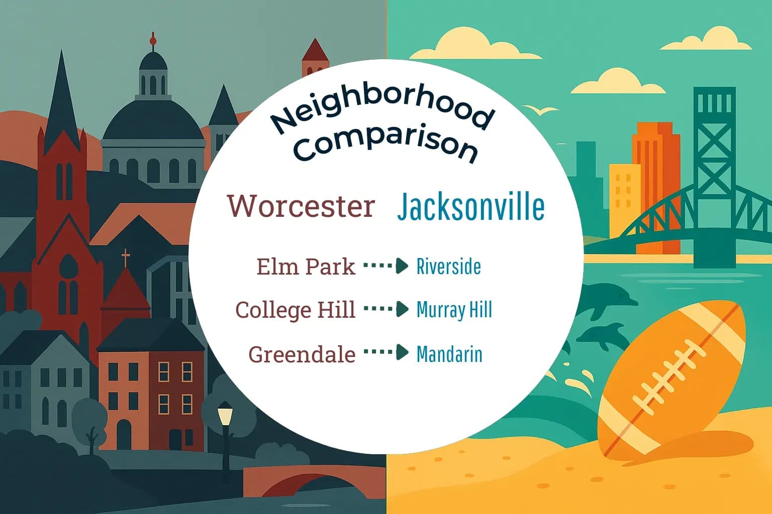 Worcester vs Jacksonville Neighborhood Comparison