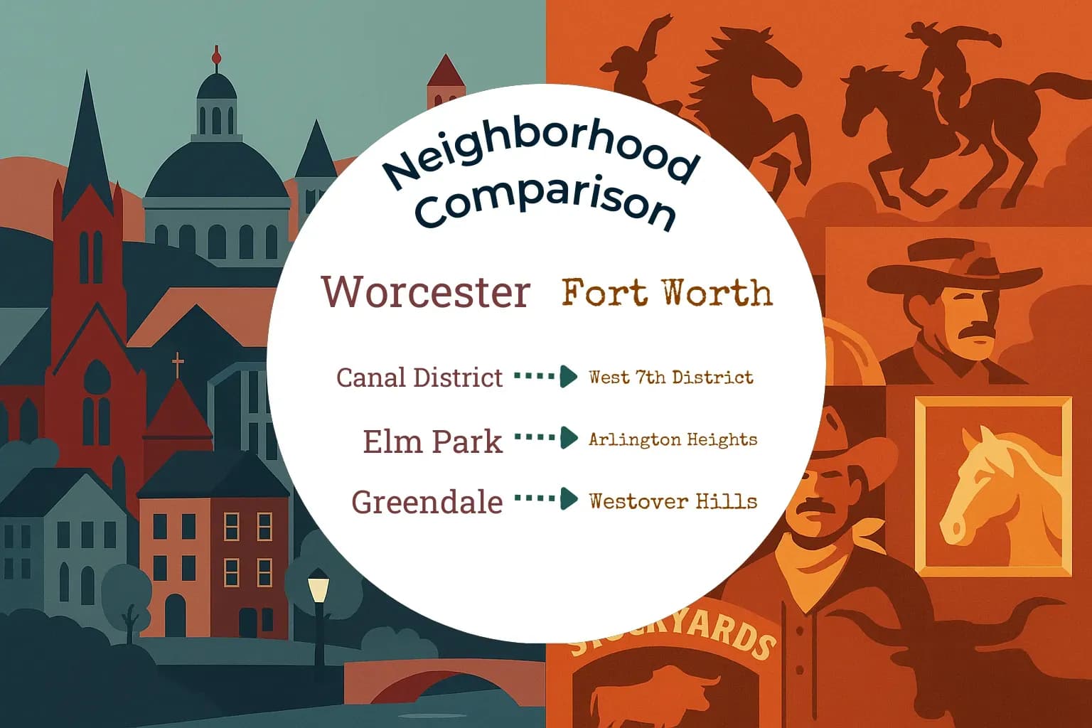 Worcester vs Fort Worth Neighborhood Comparison