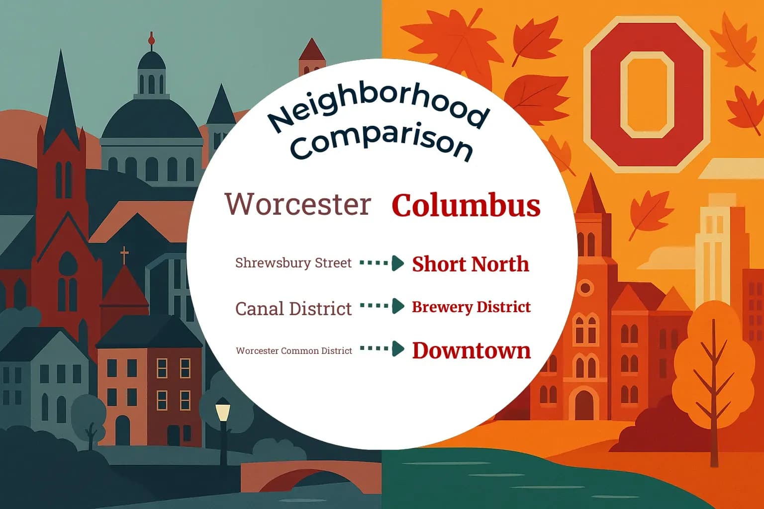 Worcester vs Columbus Neighborhood Comparison