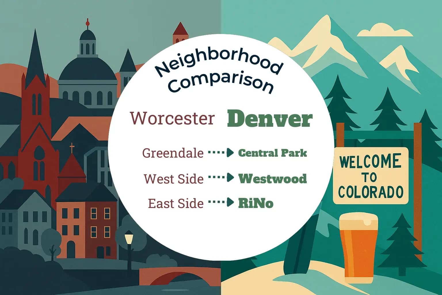 Worcester vs Denver Neighborhood Comparison