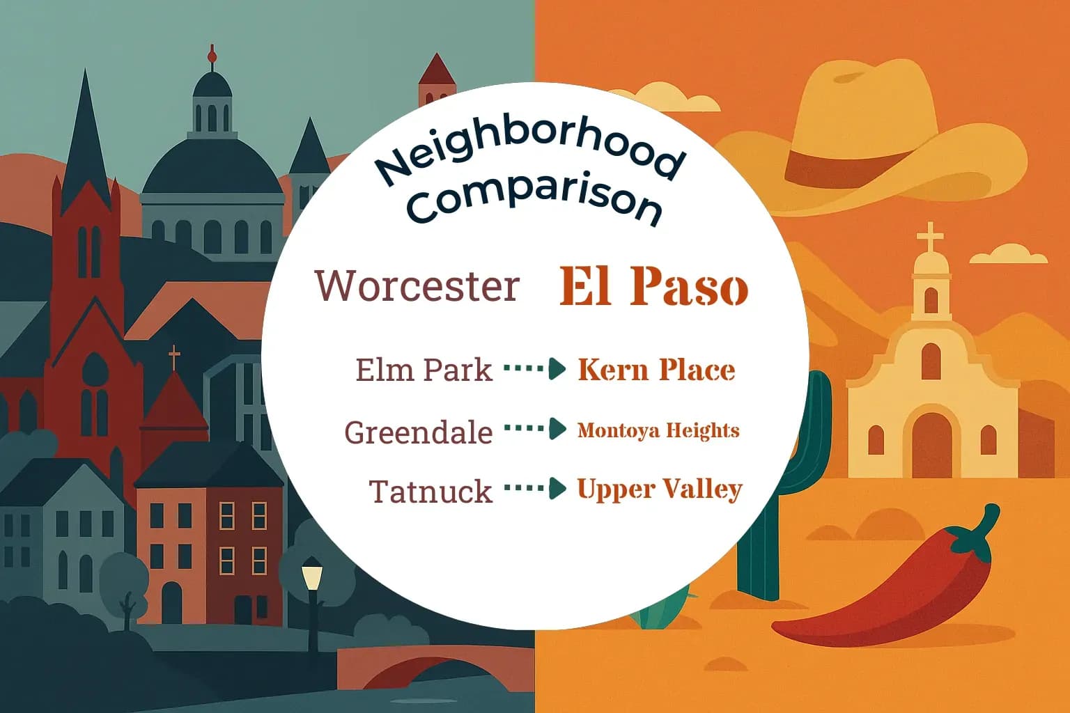 Worcester vs El Paso Neighborhood Comparison