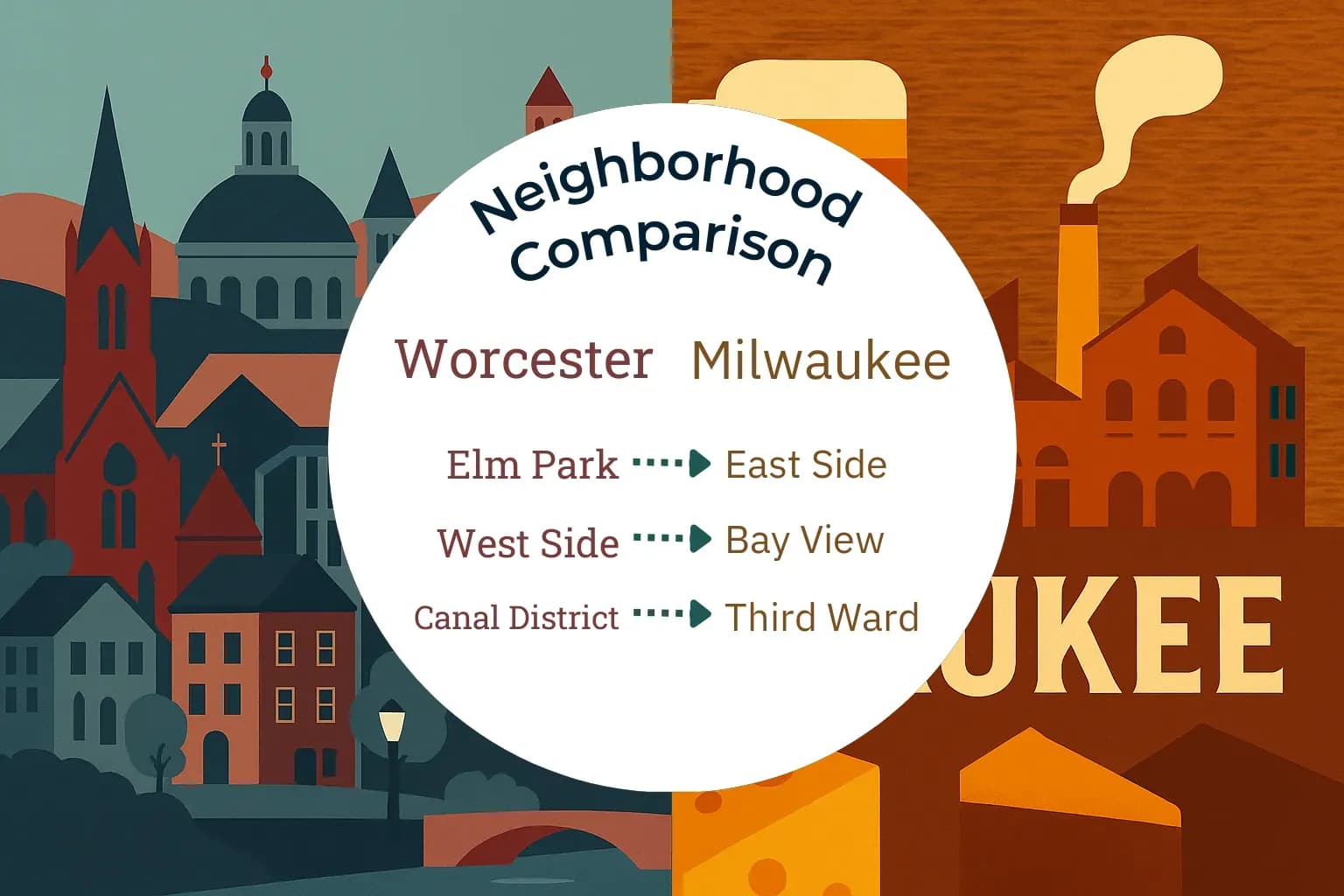 Worcester vs Milwaukee Neighborhood Comparison