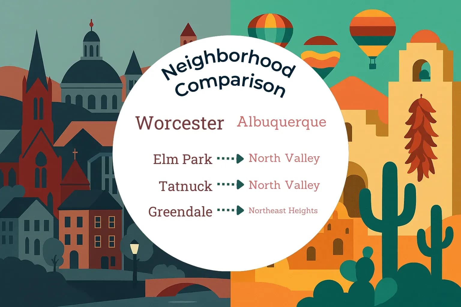 Worcester vs Albuquerque Neighborhood Comparison