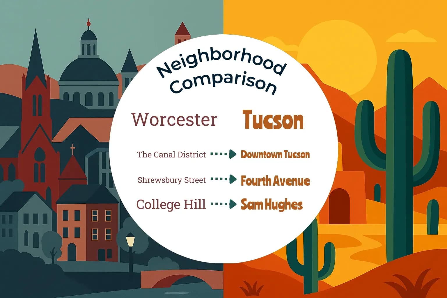 Worcester vs Tucson Neighborhood Comparison