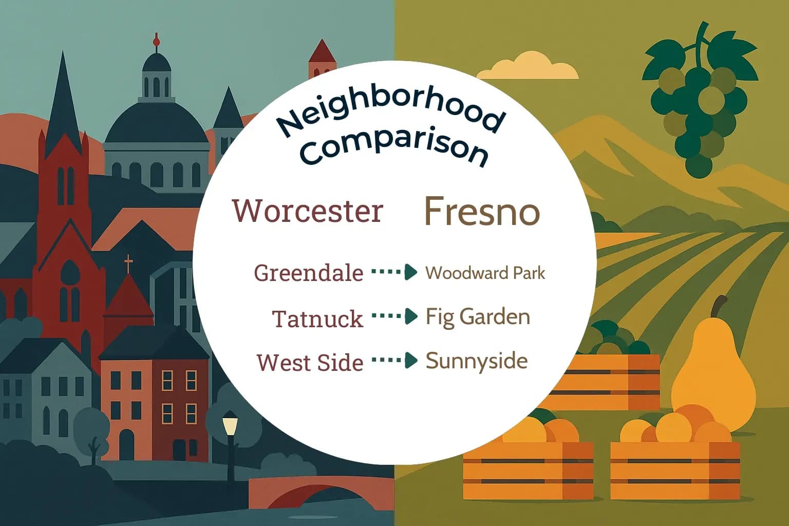Worcester vs Fresno Neighborhood Comparison
