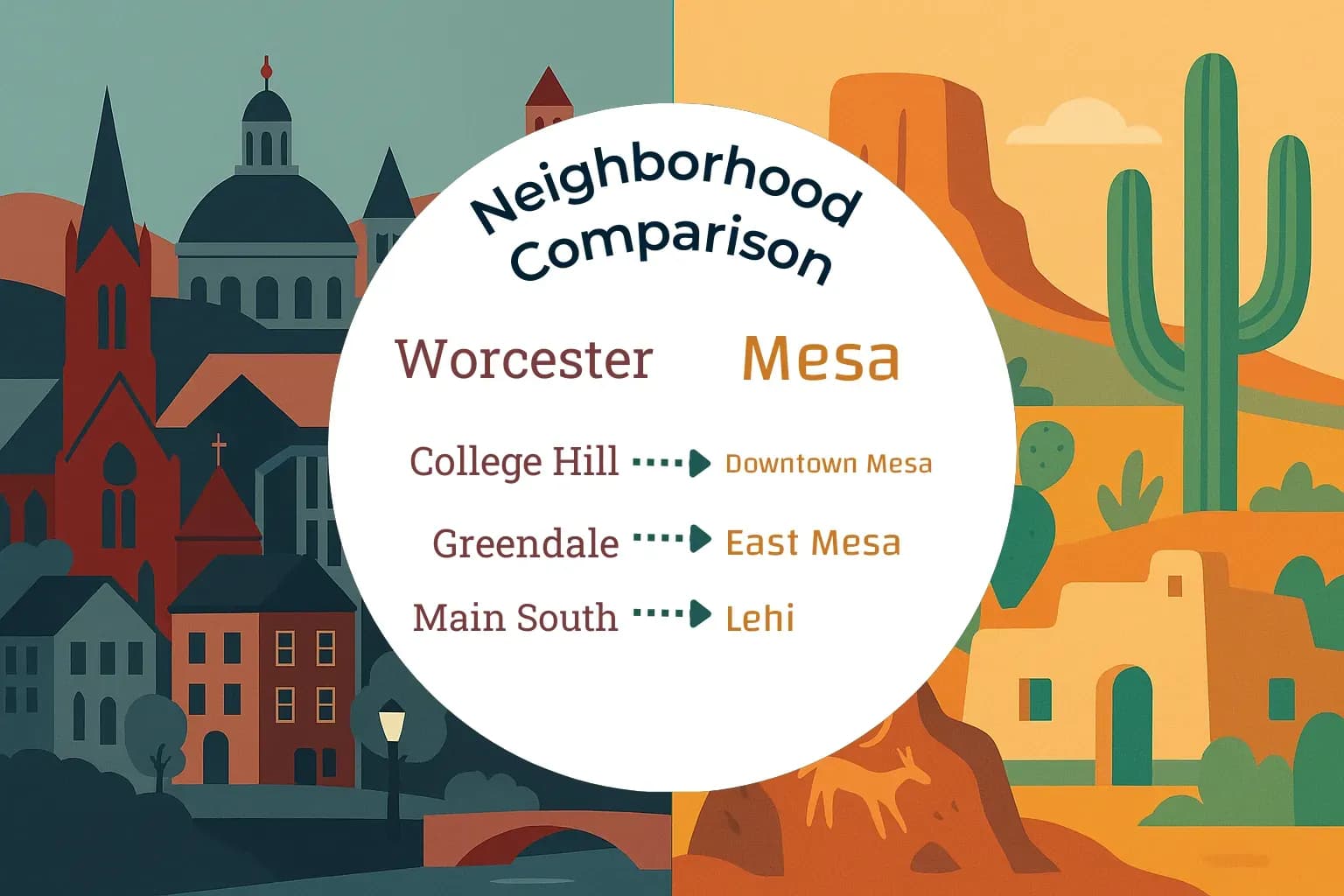 Worcester vs Mesa Neighborhood Comparison