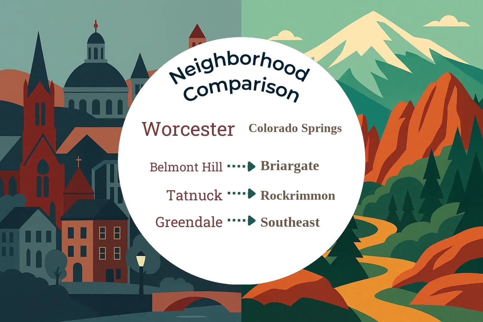Worcester vs Colorado Springs Neighborhood Comparison