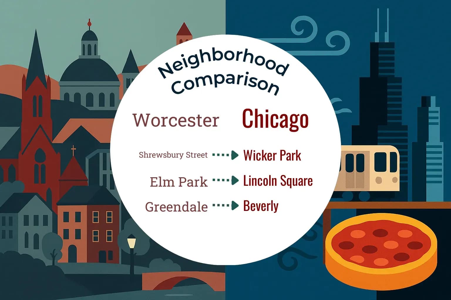Worcester vs Chicago Neighborhood Comparison
