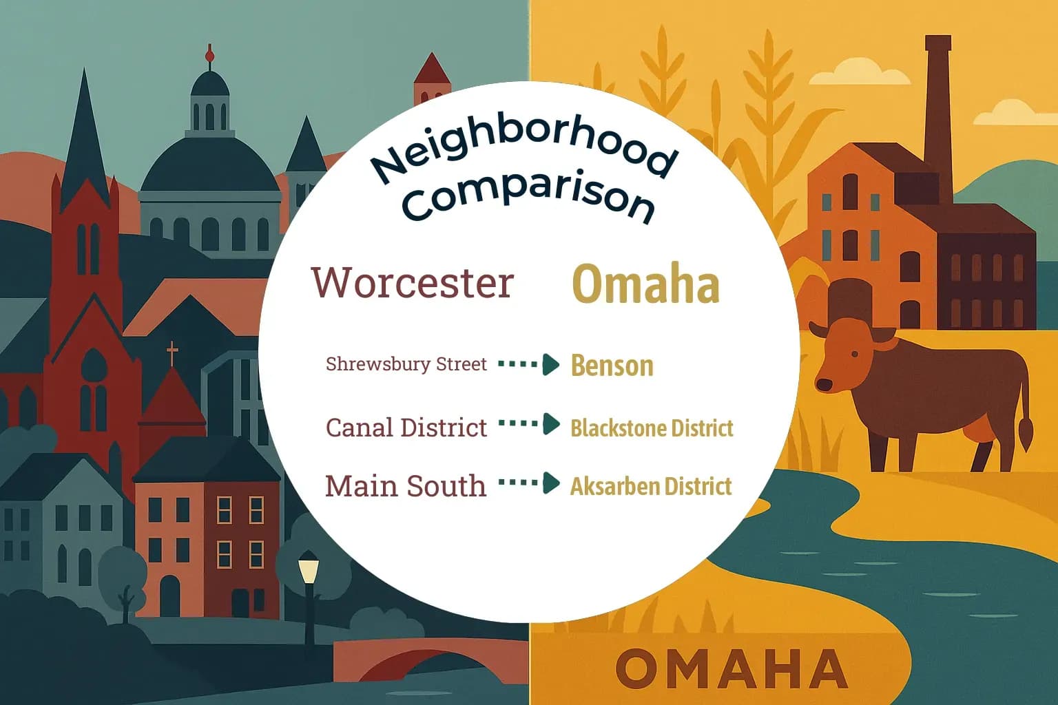 Worcester vs Omaha Neighborhood Comparison
