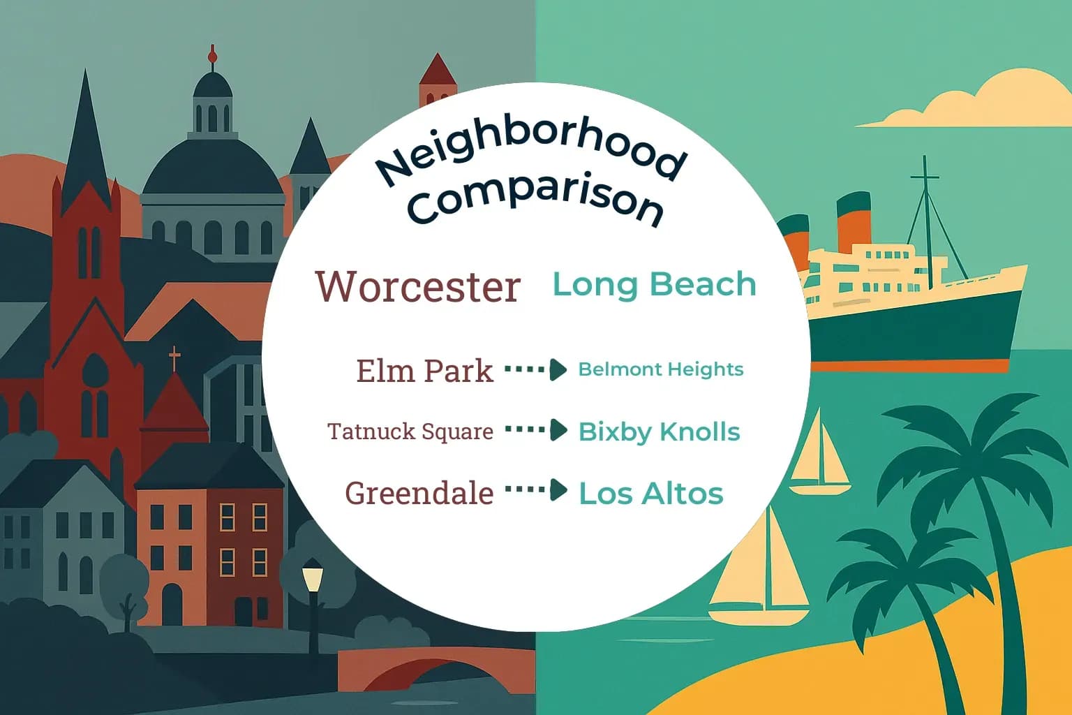 Worcester vs Long Beach Neighborhood Comparison