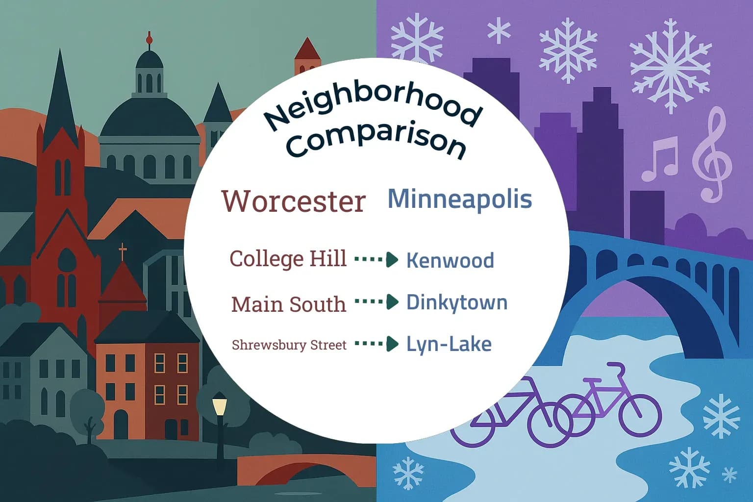 Worcester vs Minneapolis Neighborhood Comparison