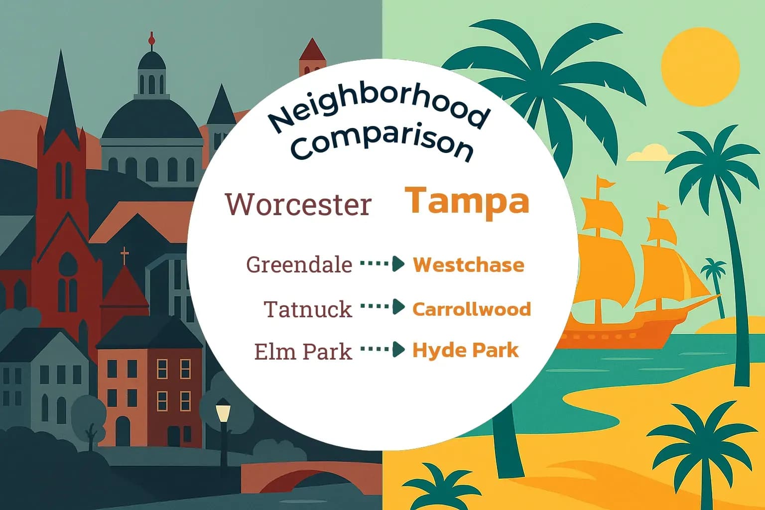 Worcester vs Tampa Neighborhood Comparison