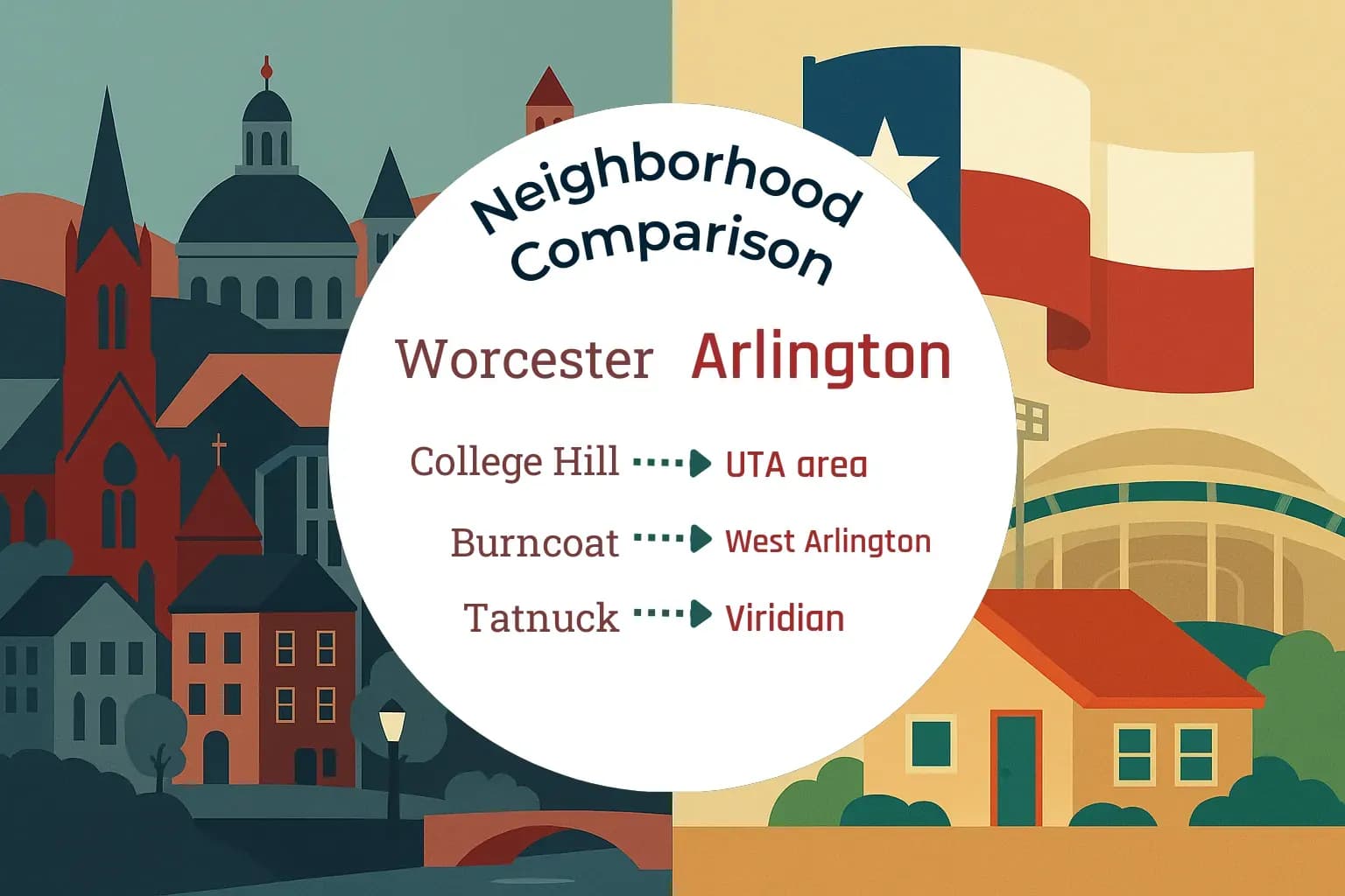 Worcester vs Arlington Neighborhood Comparison