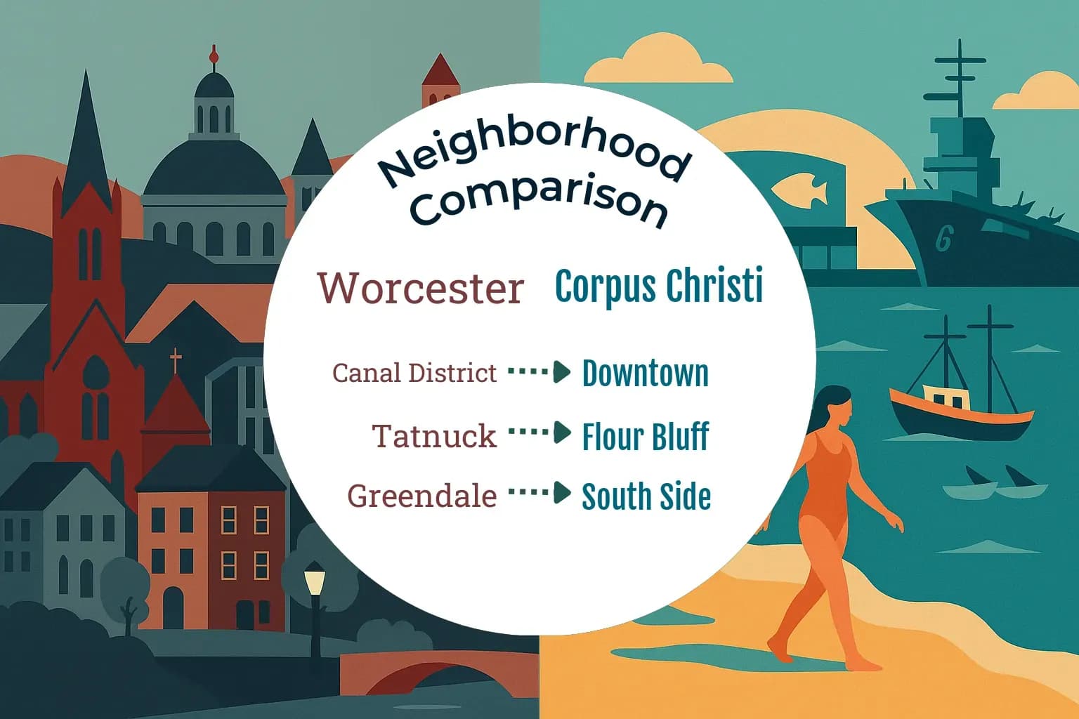 Worcester vs Corpus Christi Neighborhood Comparison