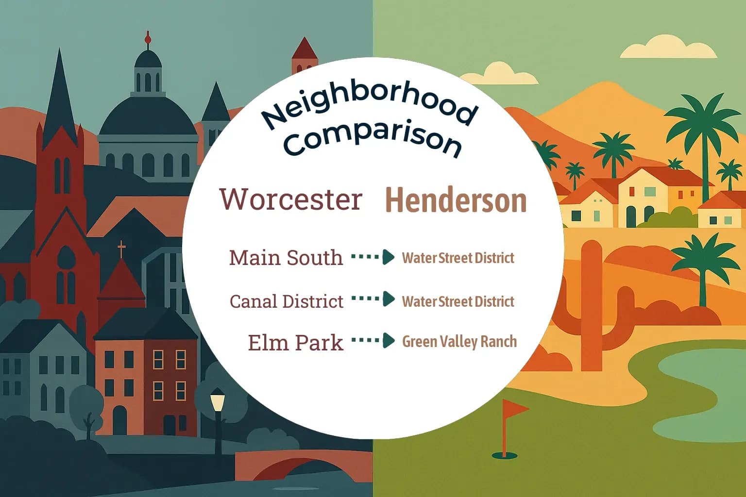 Worcester vs Henderson Neighborhood Comparison