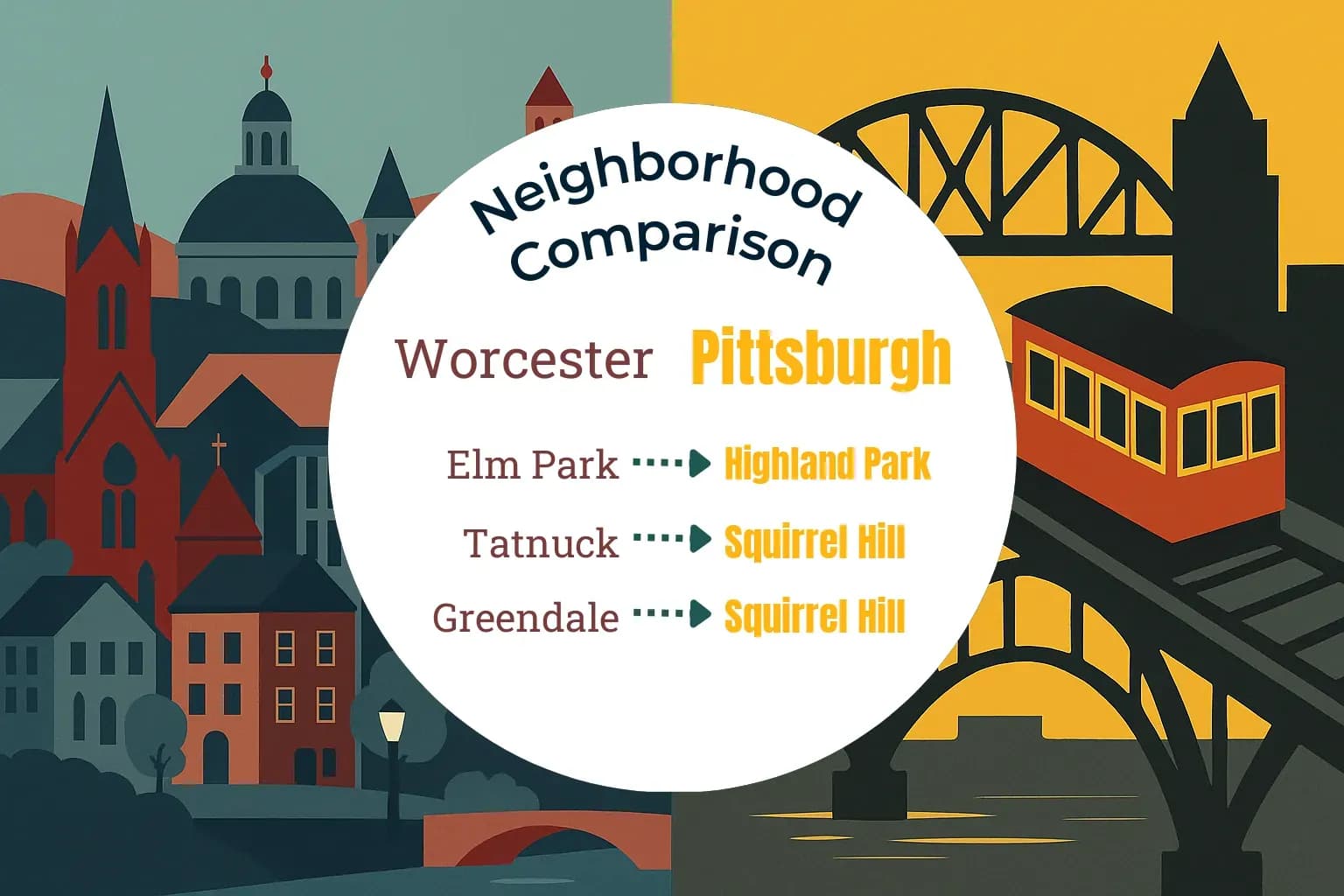 Worcester vs Pittsburgh Neighborhood Comparison