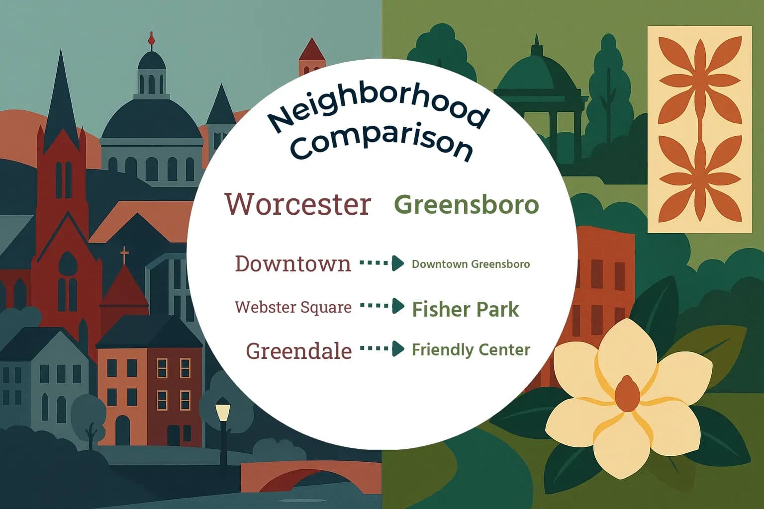 Worcester vs Greensboro Neighborhood Comparison