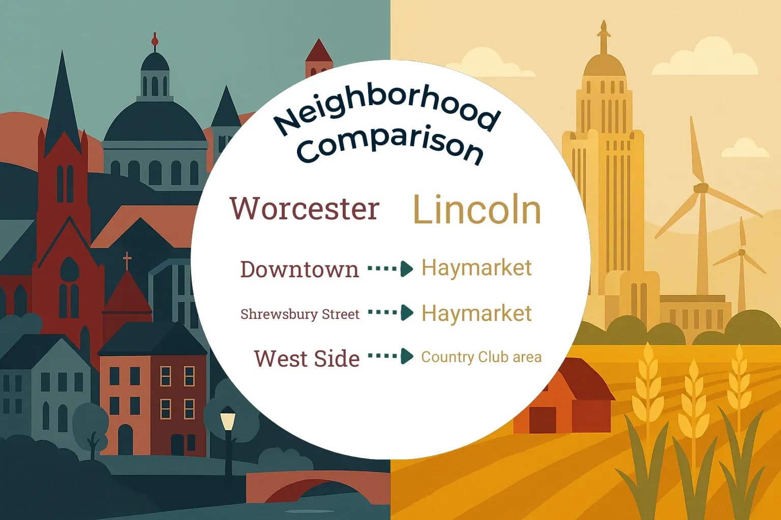 Worcester vs Lincoln Neighborhood Comparison