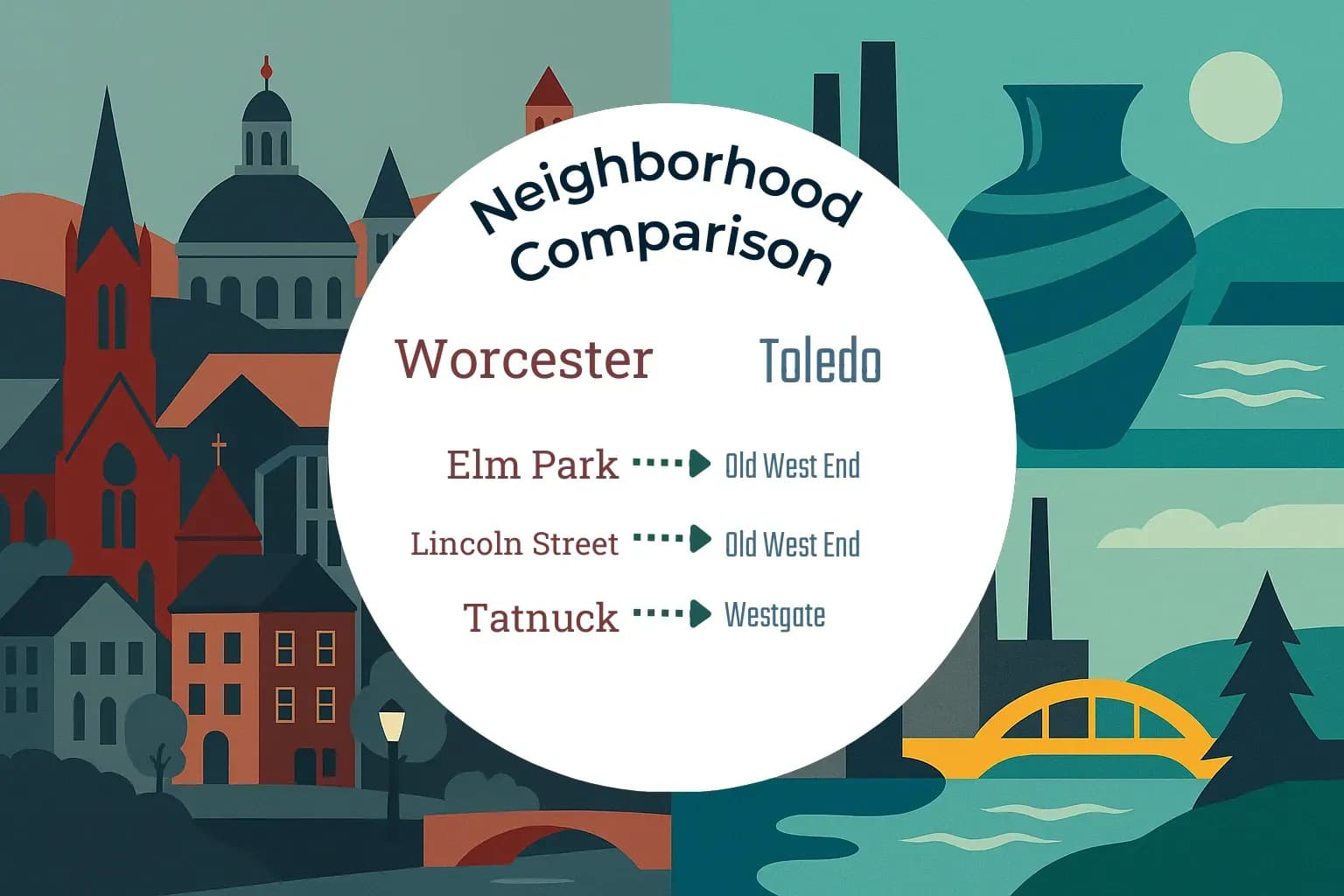 Worcester vs Toledo Neighborhood Comparison
