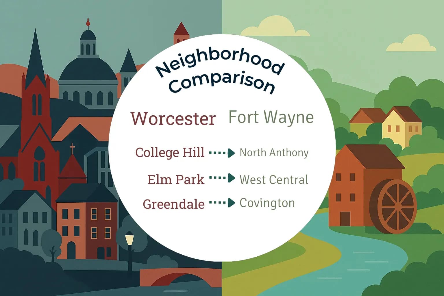 Worcester vs Fort Wayne Neighborhood Comparison