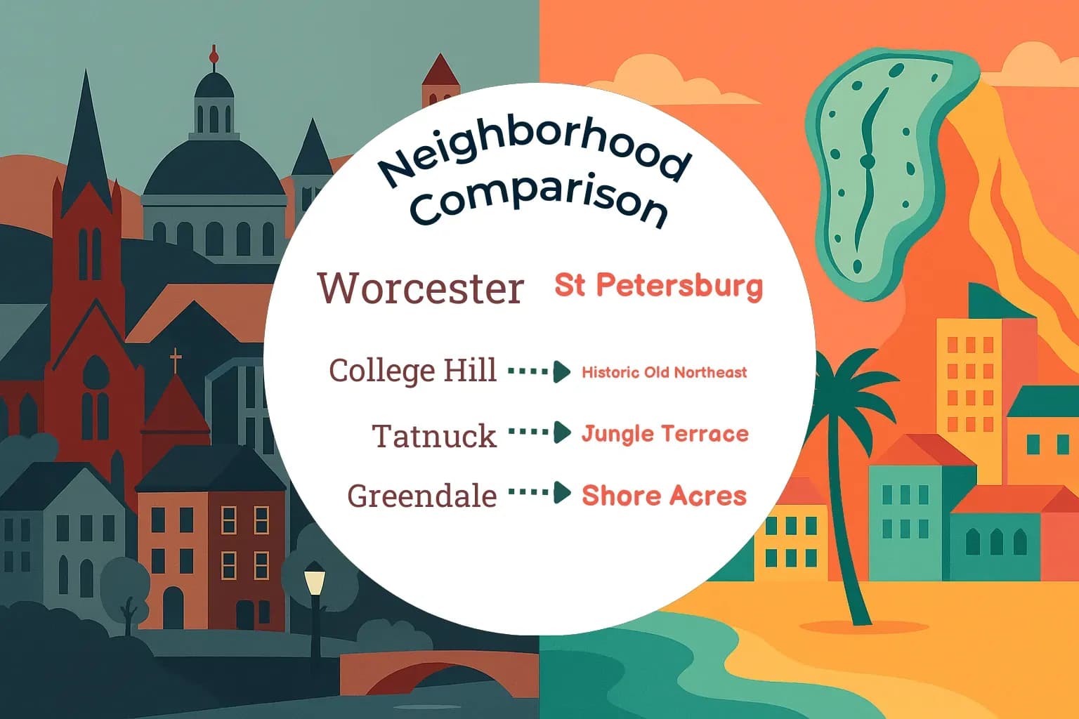 Worcester vs St. Petersburg Neighborhood Comparison