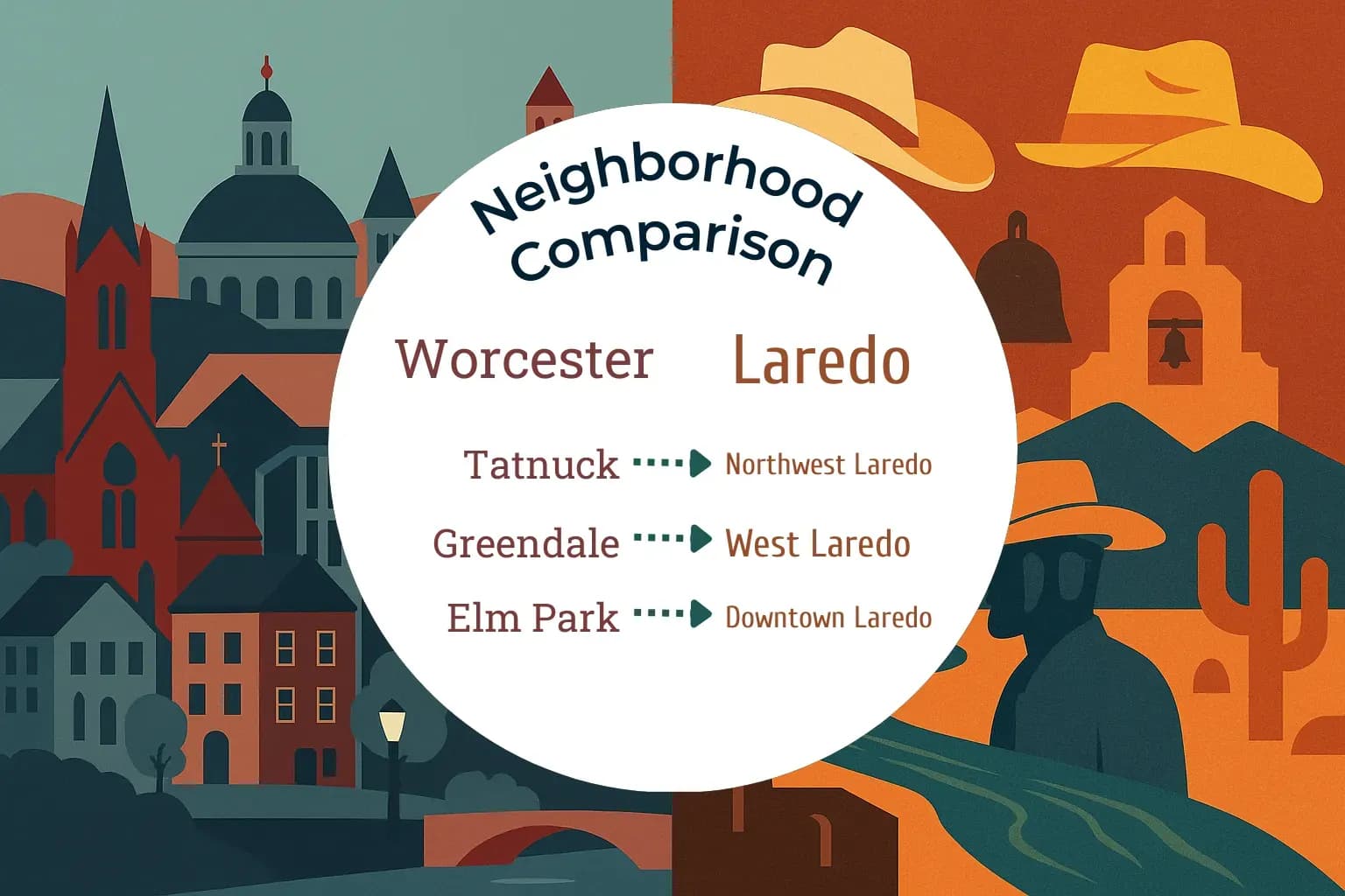Worcester vs Laredo Neighborhood Comparison