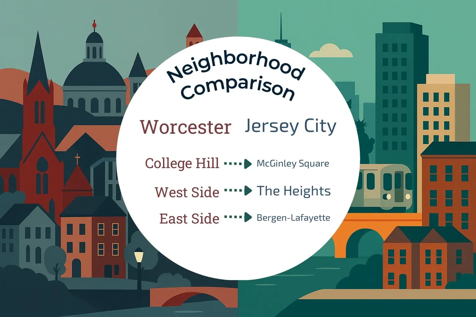 Worcester vs Jersey City Neighborhood Comparison