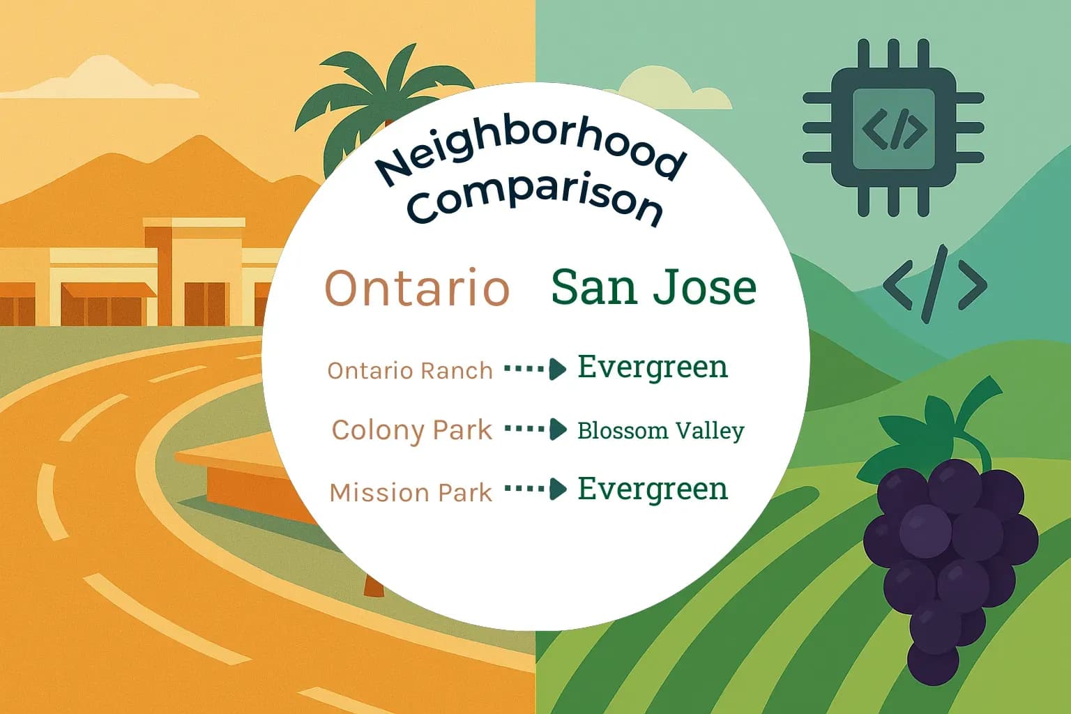 Ontario vs San Jose Neighborhood Comparison