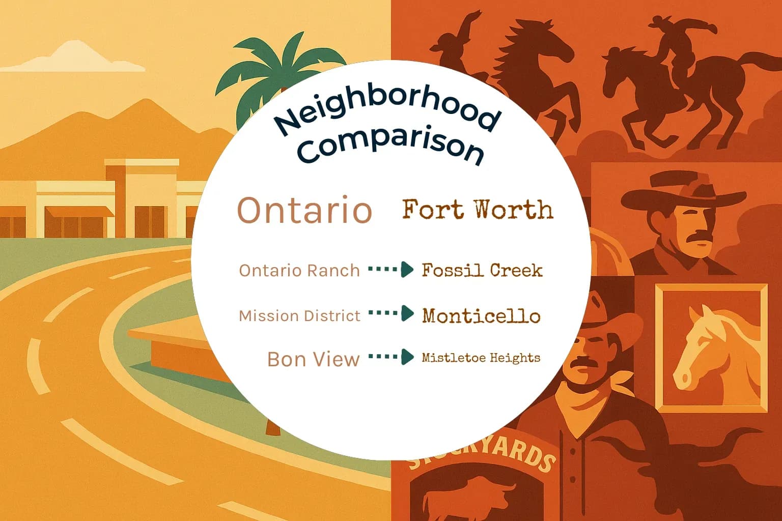 Ontario vs Fort Worth Neighborhood Comparison