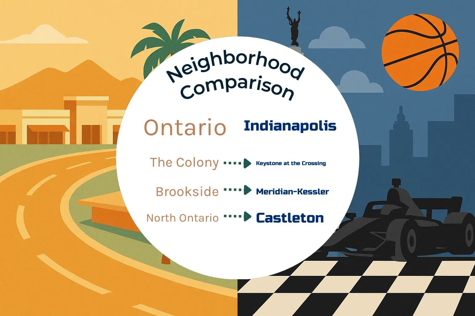 Ontario vs Indianapolis Neighborhood Comparison