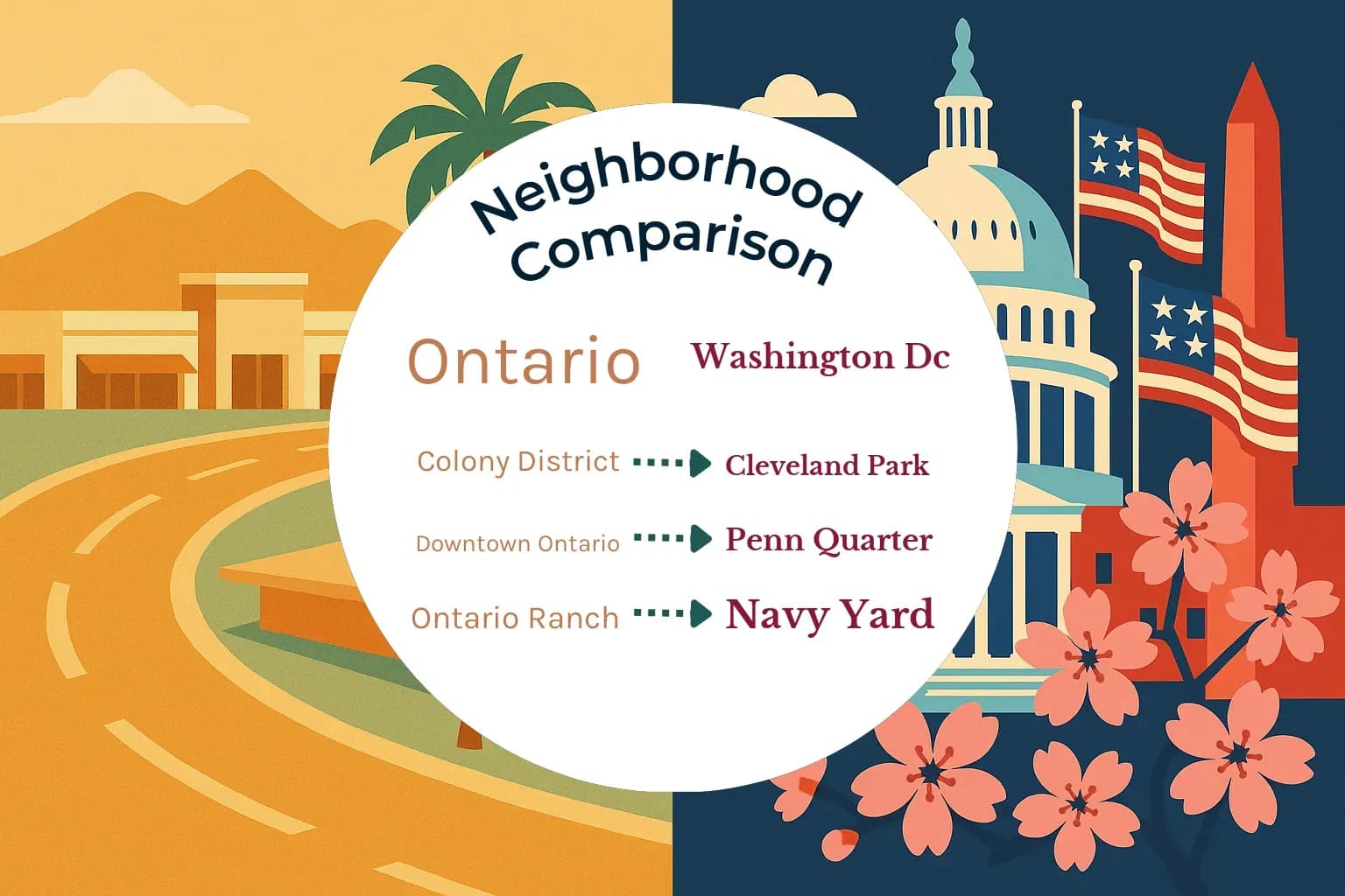 Ontario vs Washington DC Neighborhood Comparison