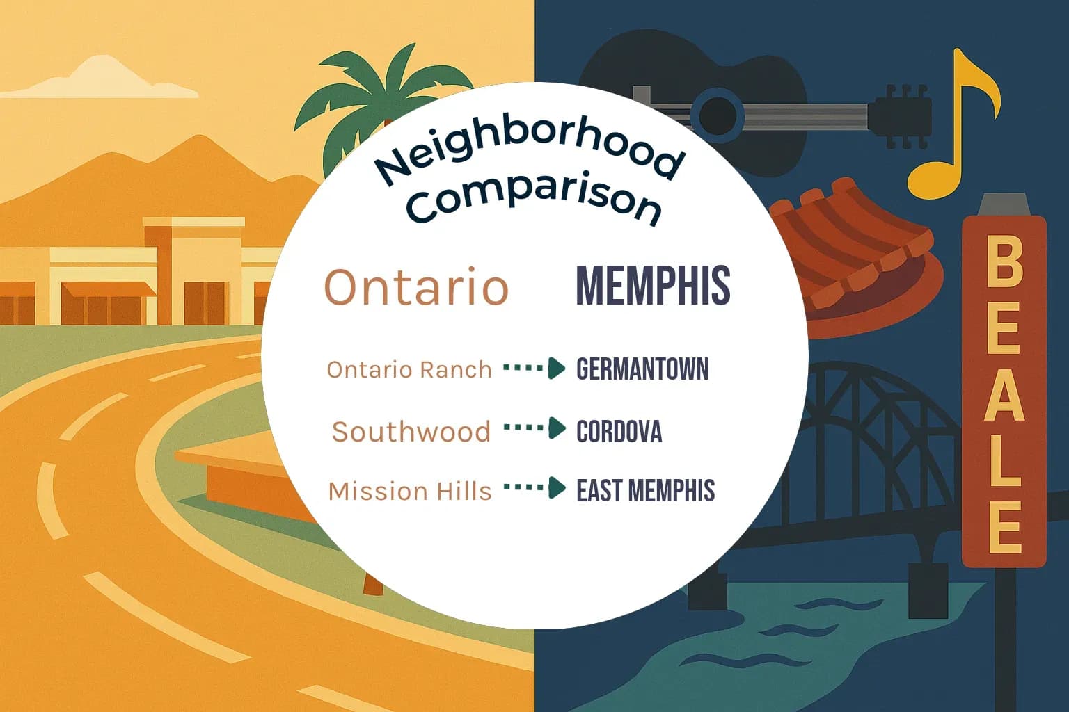Ontario vs Memphis Neighborhood Comparison