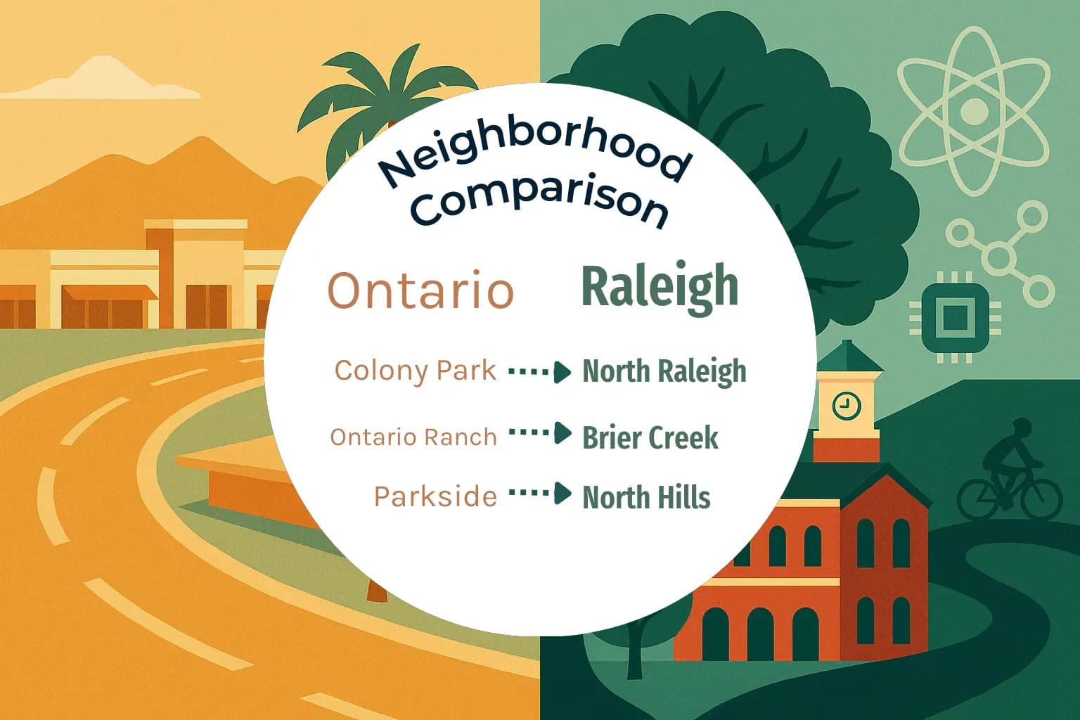 Ontario vs Raleigh Neighborhood Comparison