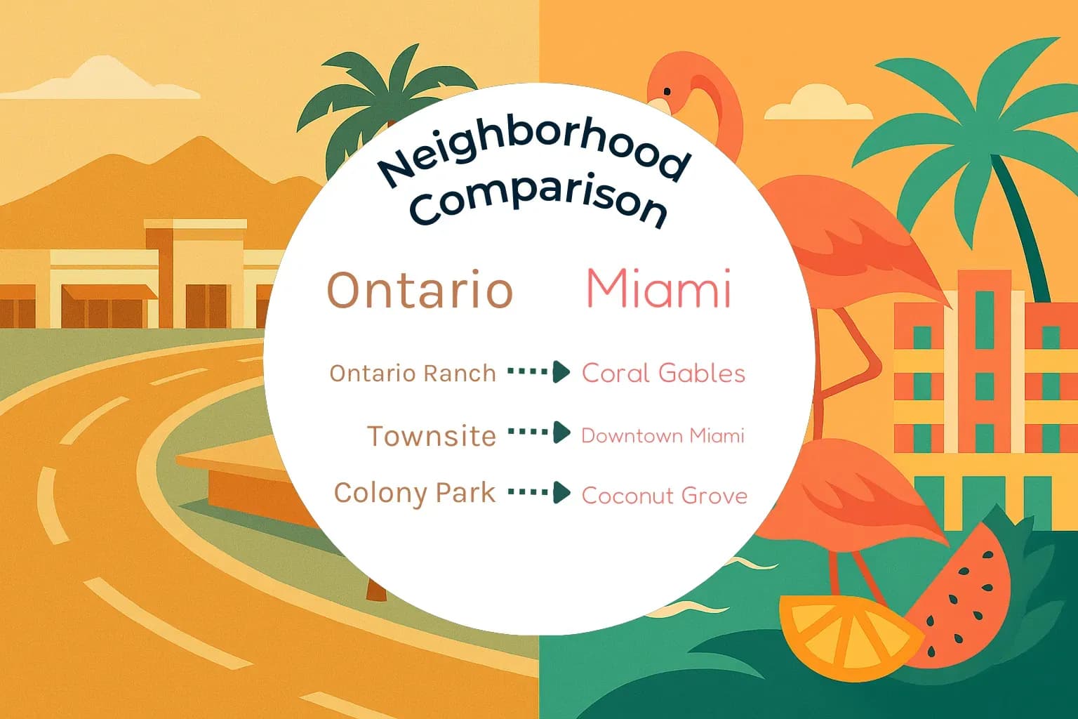 Ontario vs Miami Neighborhood Comparison