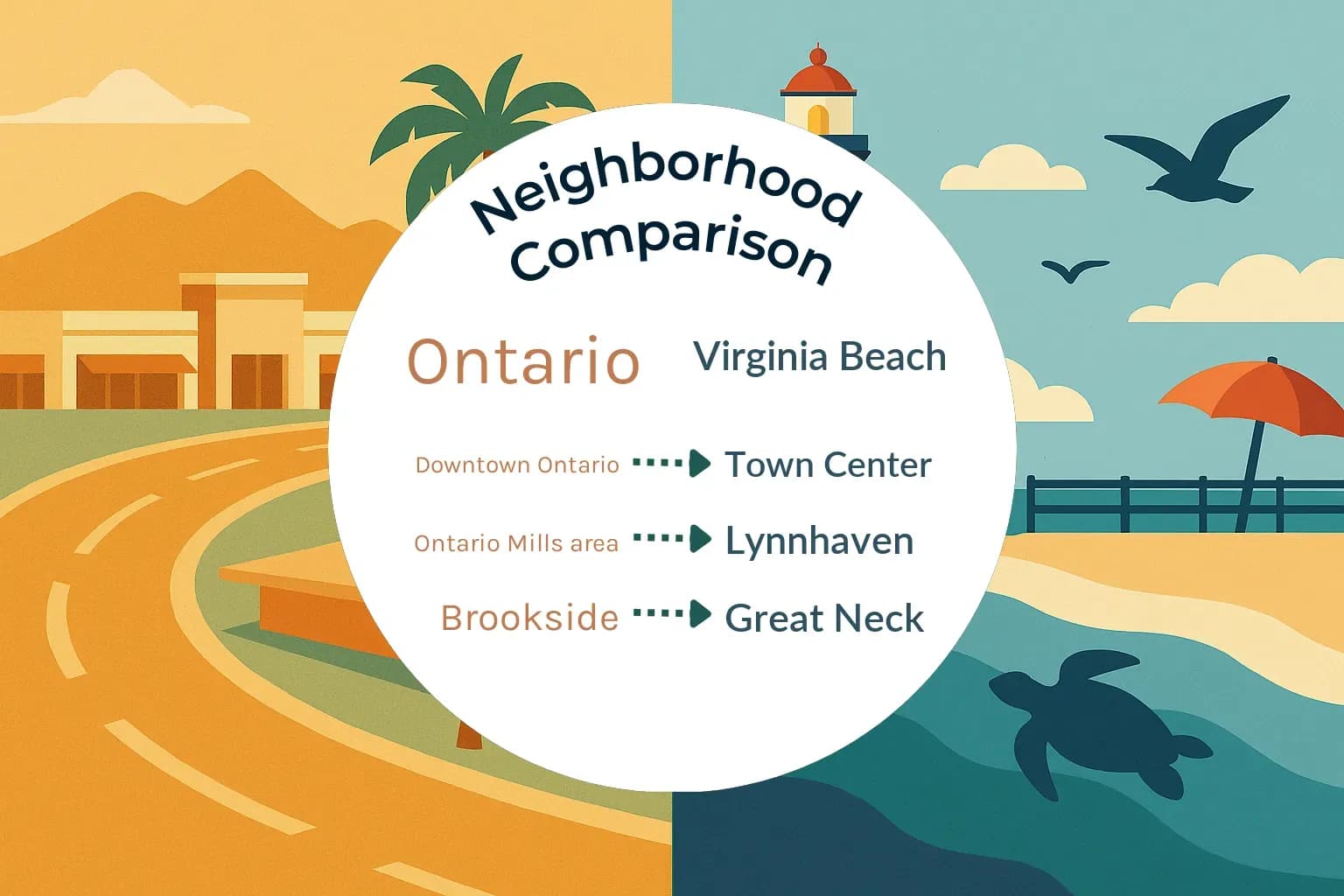 Ontario vs Virginia Beach Neighborhood Comparison